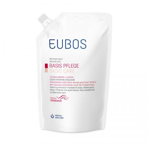 Eubos Liquid Red Washing Emulsion Basic Care Ανταλλακτικό Υγρό Καθαρισμού Για Πρόσωπο - Σώμα, 400ml
